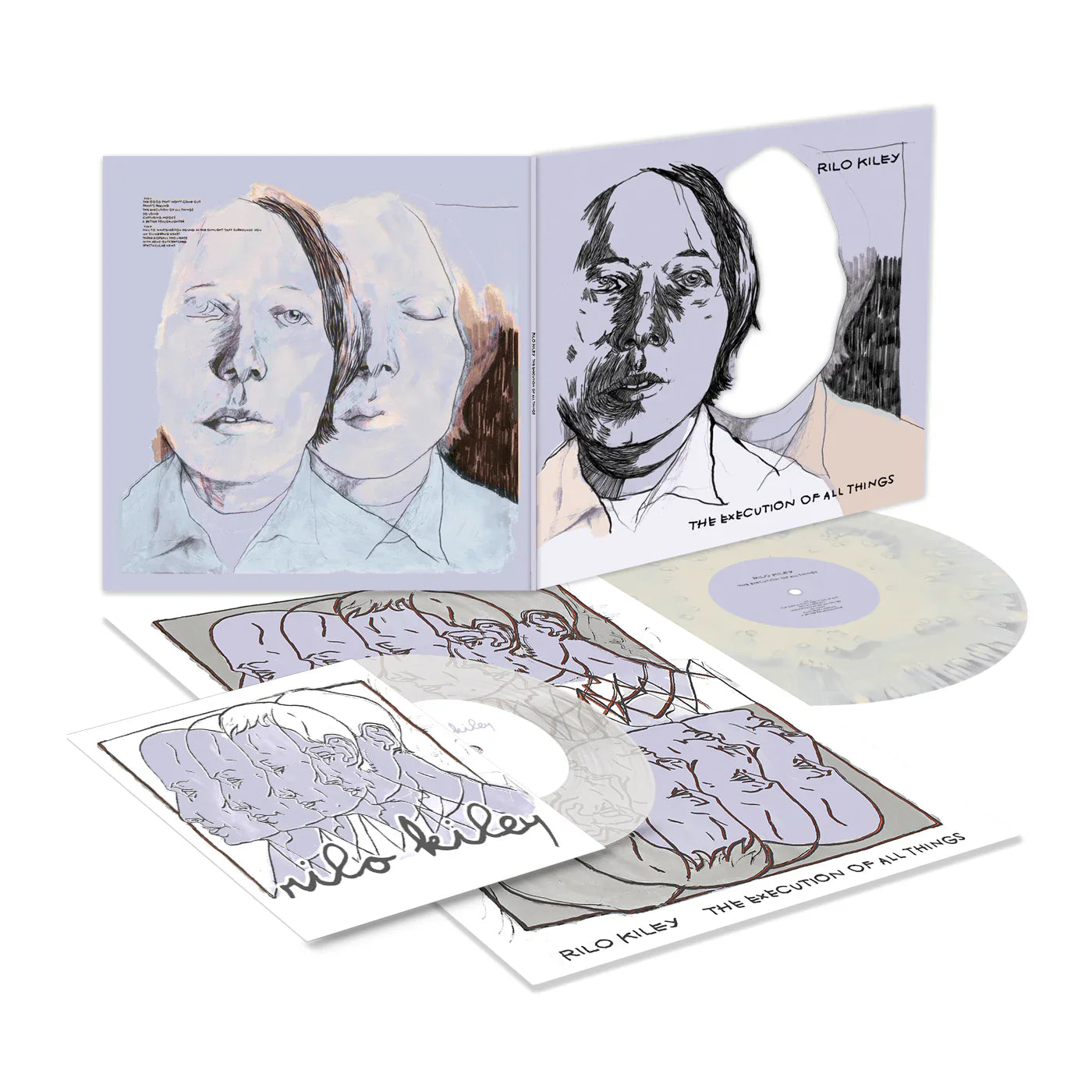 RILO KILEY 'THE EXECUTION OF ALL THINGS (FROZEN LAKE EDITION)' LP + 7" - CLOUDY TRANSPARENT/CREAM
