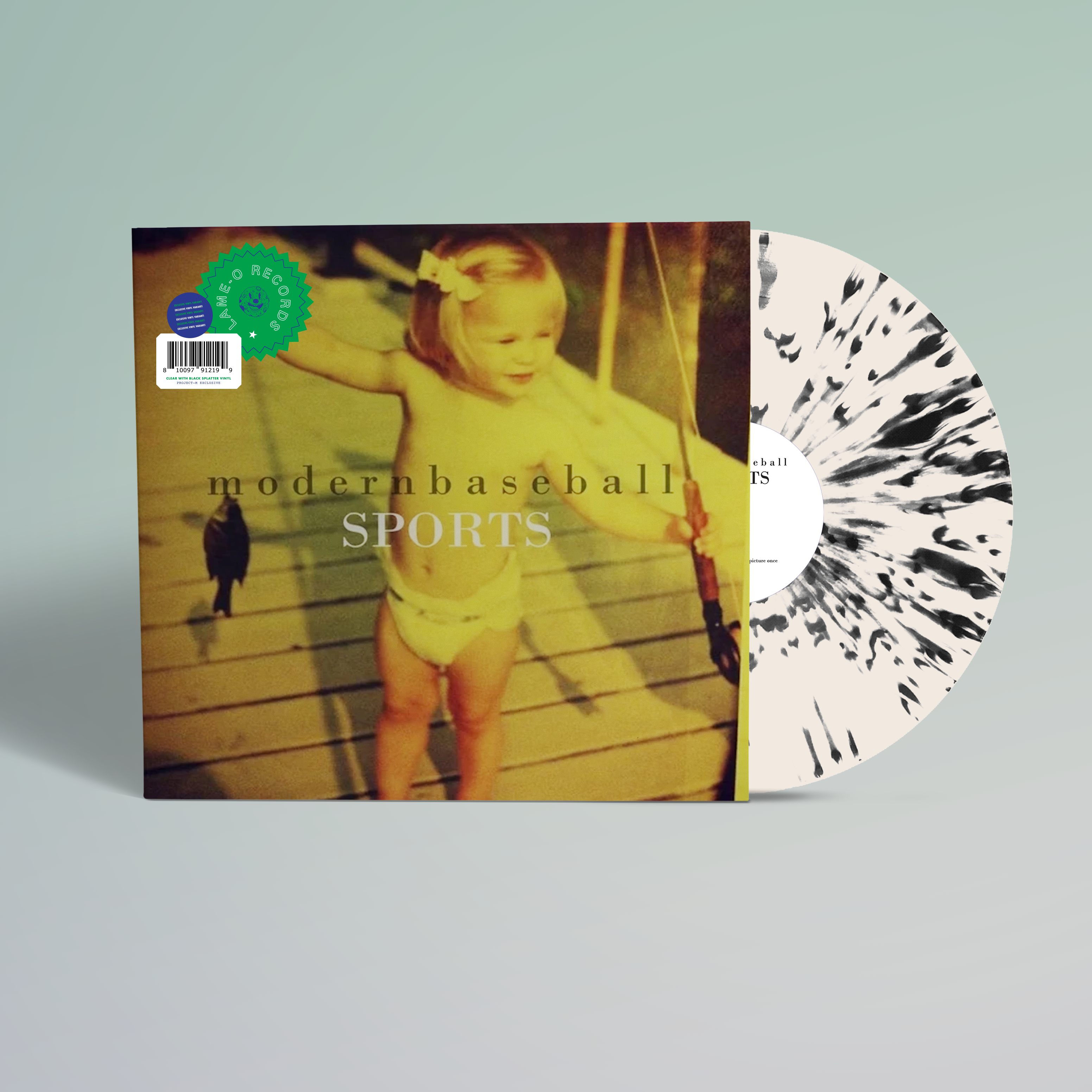 MODERN BASEBALL ‘SPORTS’ LP - LTD. 400 - CLEAR/BLACK SPLATTER