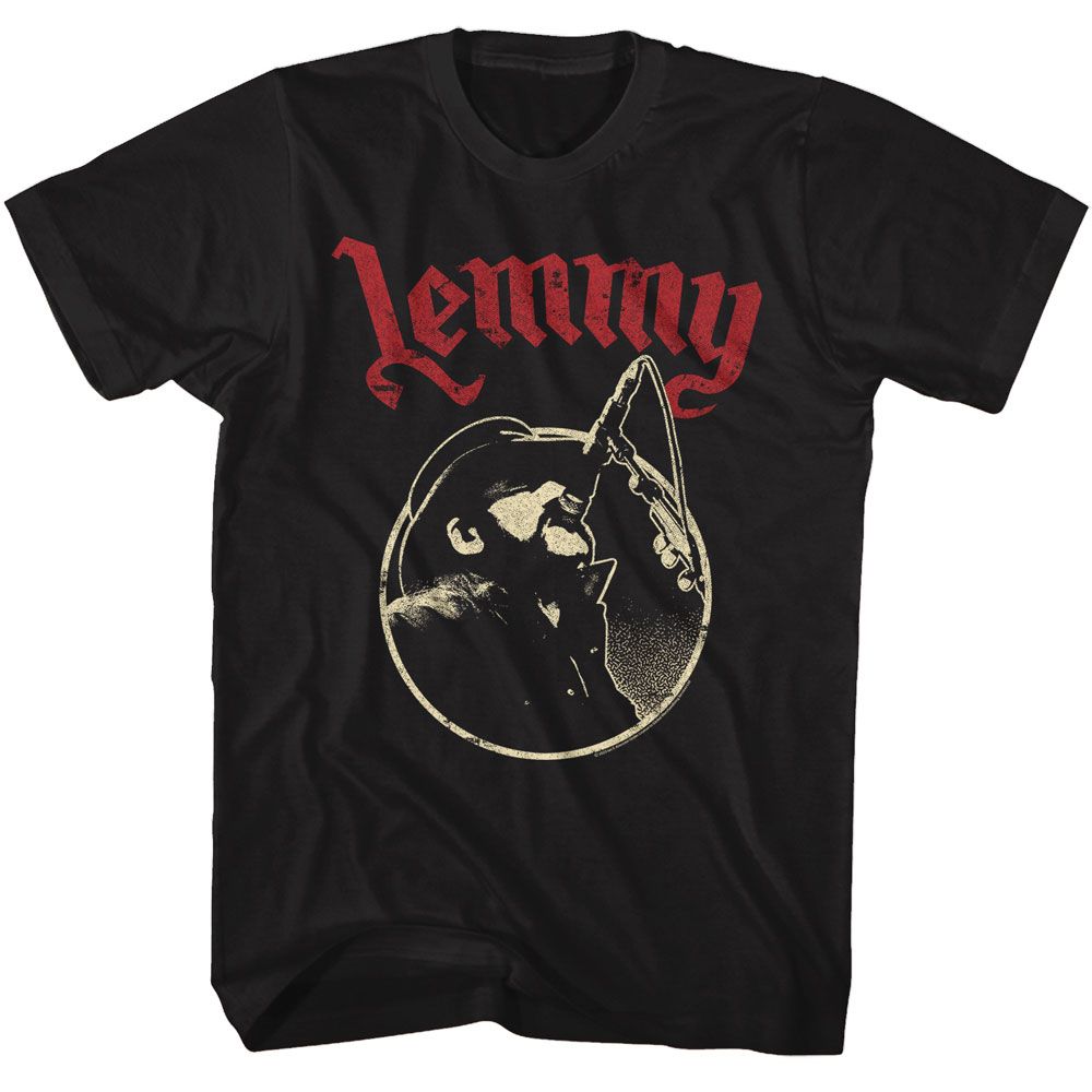 LEMMY - SINGING IN MIC CIRCLE SHIRT