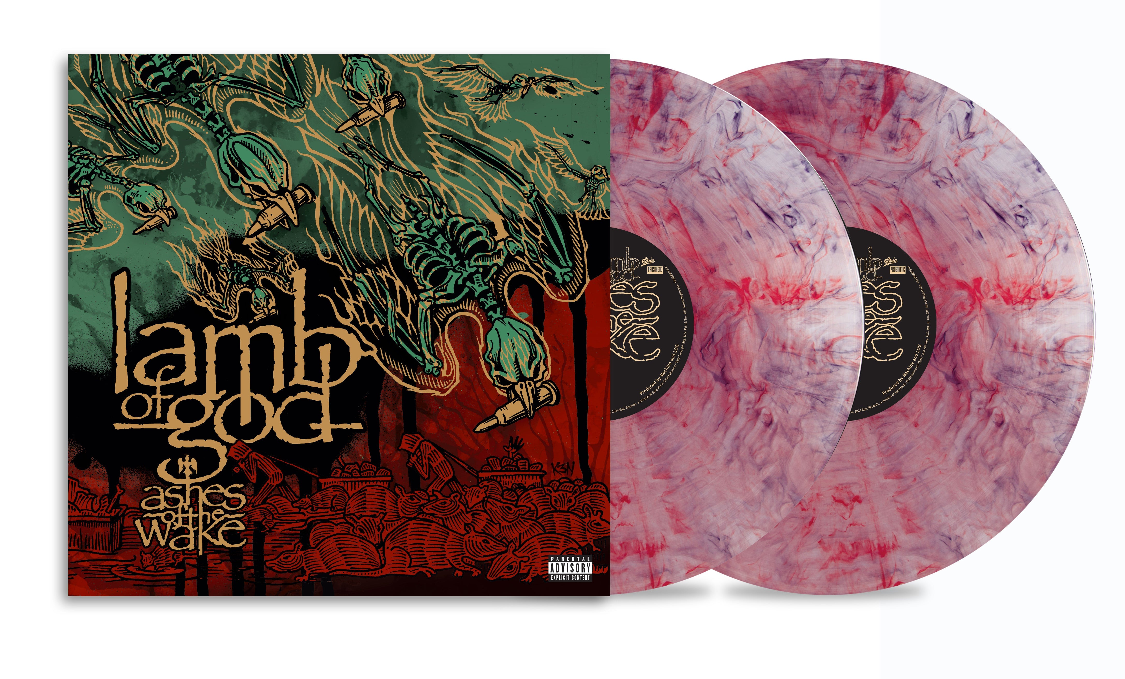 LAMB OF GOD ‘ASHES OF THE WAKE’ 20TH ANNIVERSARY 2LP - EXCLUSIVE - LTD. 500 -  WHITE/BLACK/RED/SWIRL