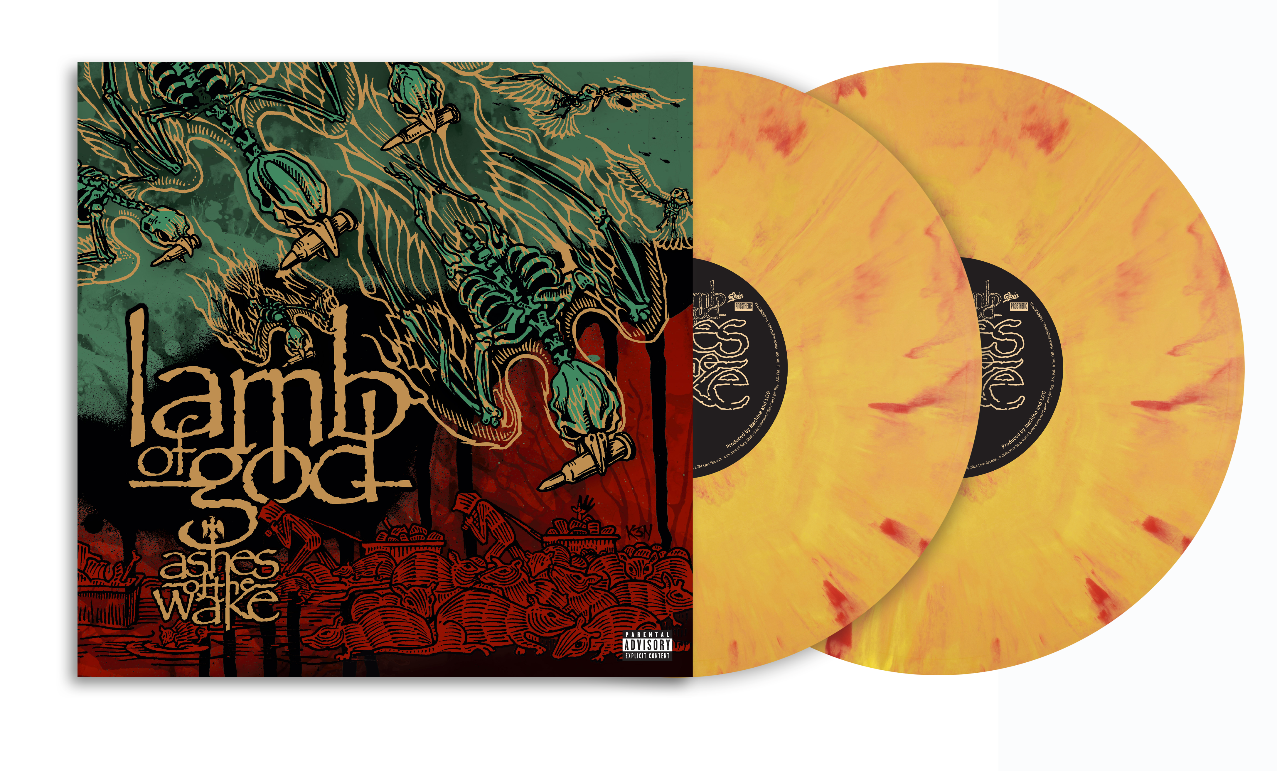LAMB OF GOD ‘ASHES OF THE WAKE’ 2LP - EXCLUSIVE - LTD. 500 - ORANGE/RED SMOKE