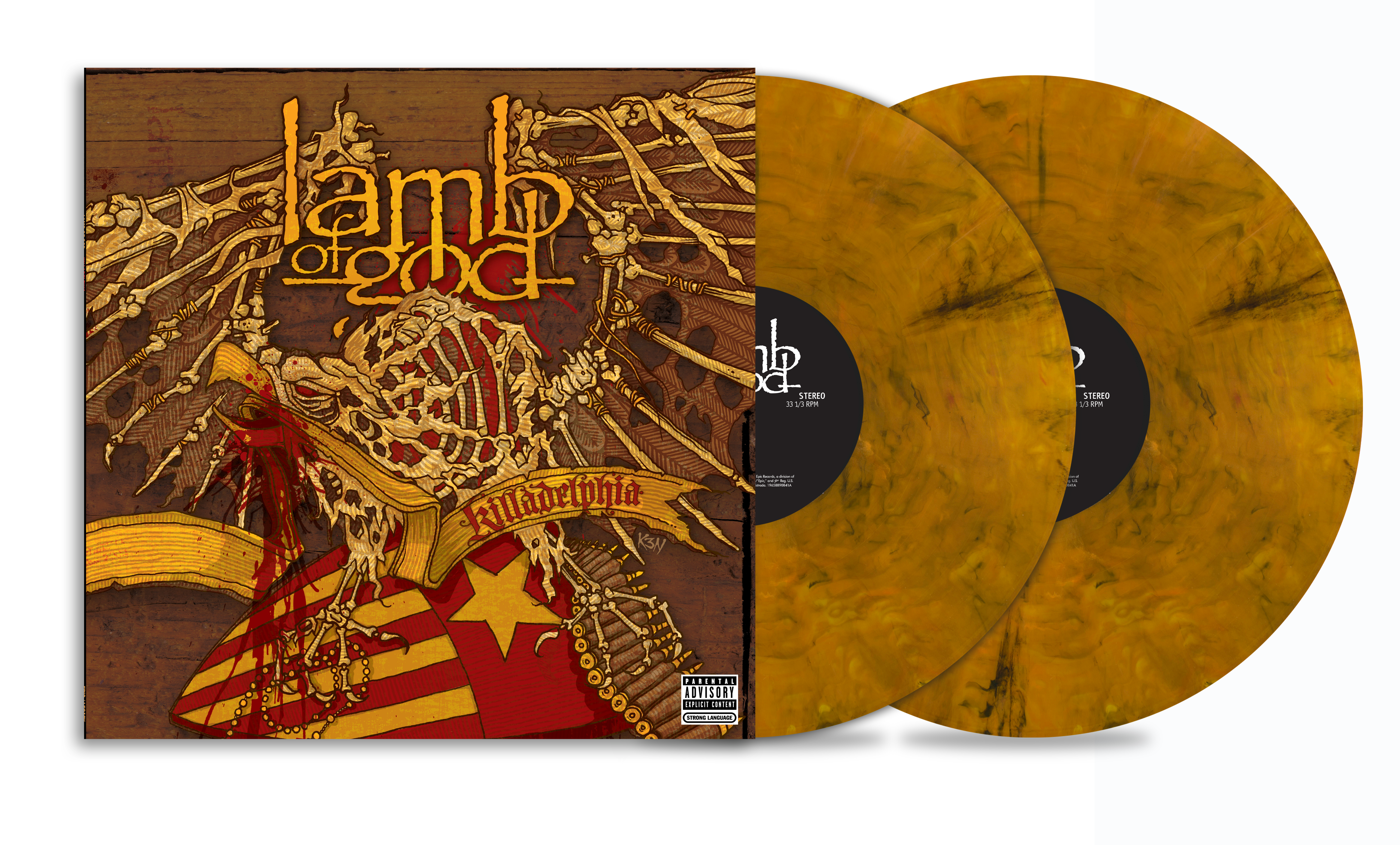 LAMB OF GOD ‘KILLADELPHIA’ 2LP - EXCLUSIVE - LTD. 500 - DARK GOLD/BLACK SMOKE
