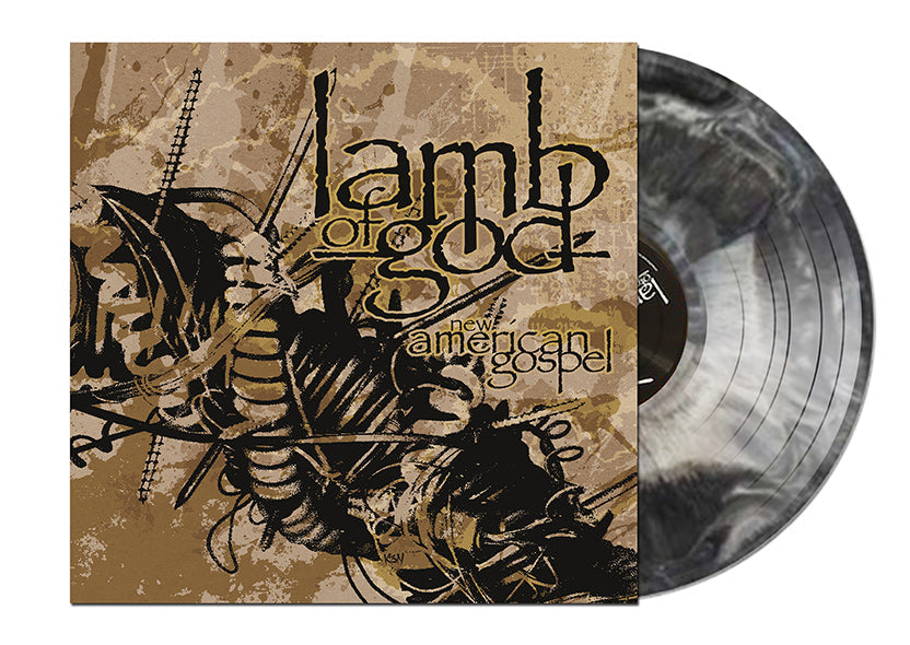 LAMB OF GOD ‘NEW AMERICAN GOSPEL’ LP + 'WARBIRD' COVER SPECIAL COLLECTOR'S EDITION DELUXE MAGAZINE - EXCLUSIVE - LTD. 500 - BLACK/WHITE/NEBULA