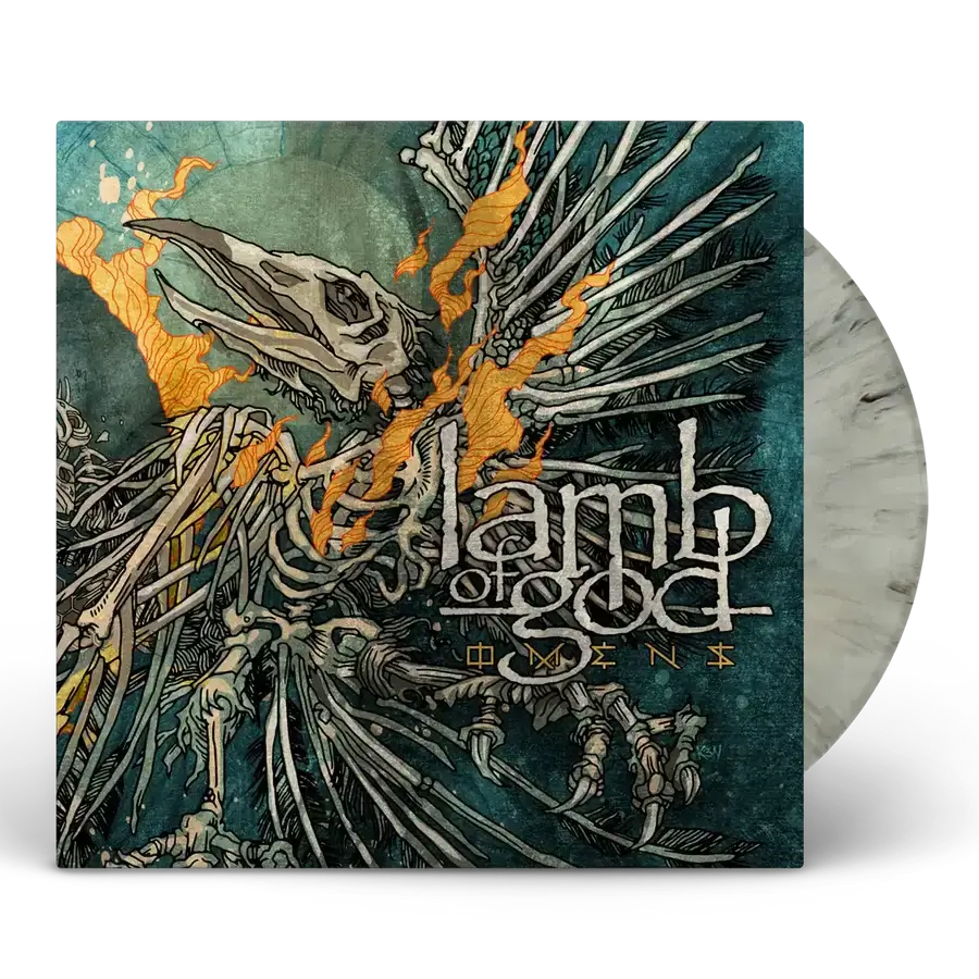 LAMB OF GOD 'OMENS' LP - EXCLUSIVE - LTD. 1000 - SILVER GRAY MARBLE