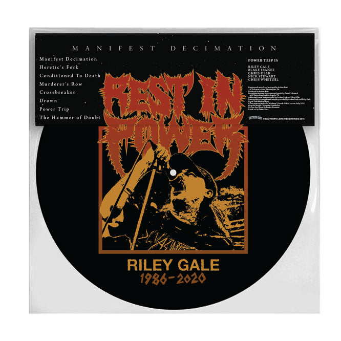 POWER TRIP 'MANIFEST DECIMATION' RILEY GALE FOUNDATION EDITION LP - PICTURE DISC