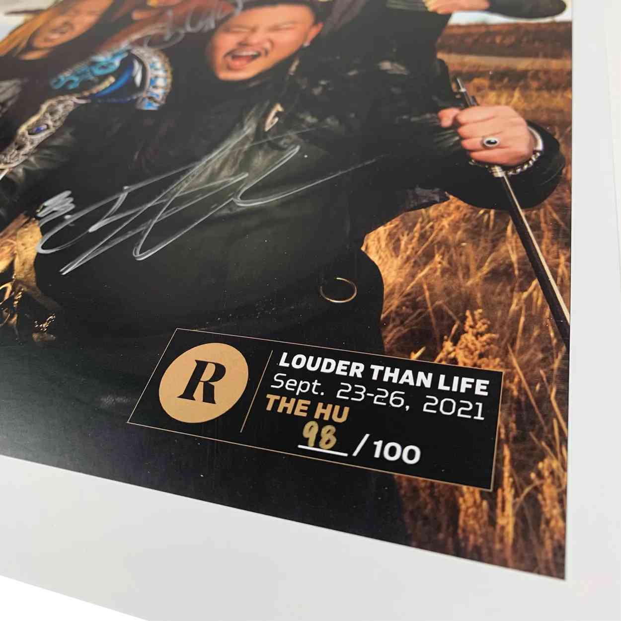 THE HU X REVOLVER X LOUDER THAN LIFE - SIGNED FESTIVAL POSTER