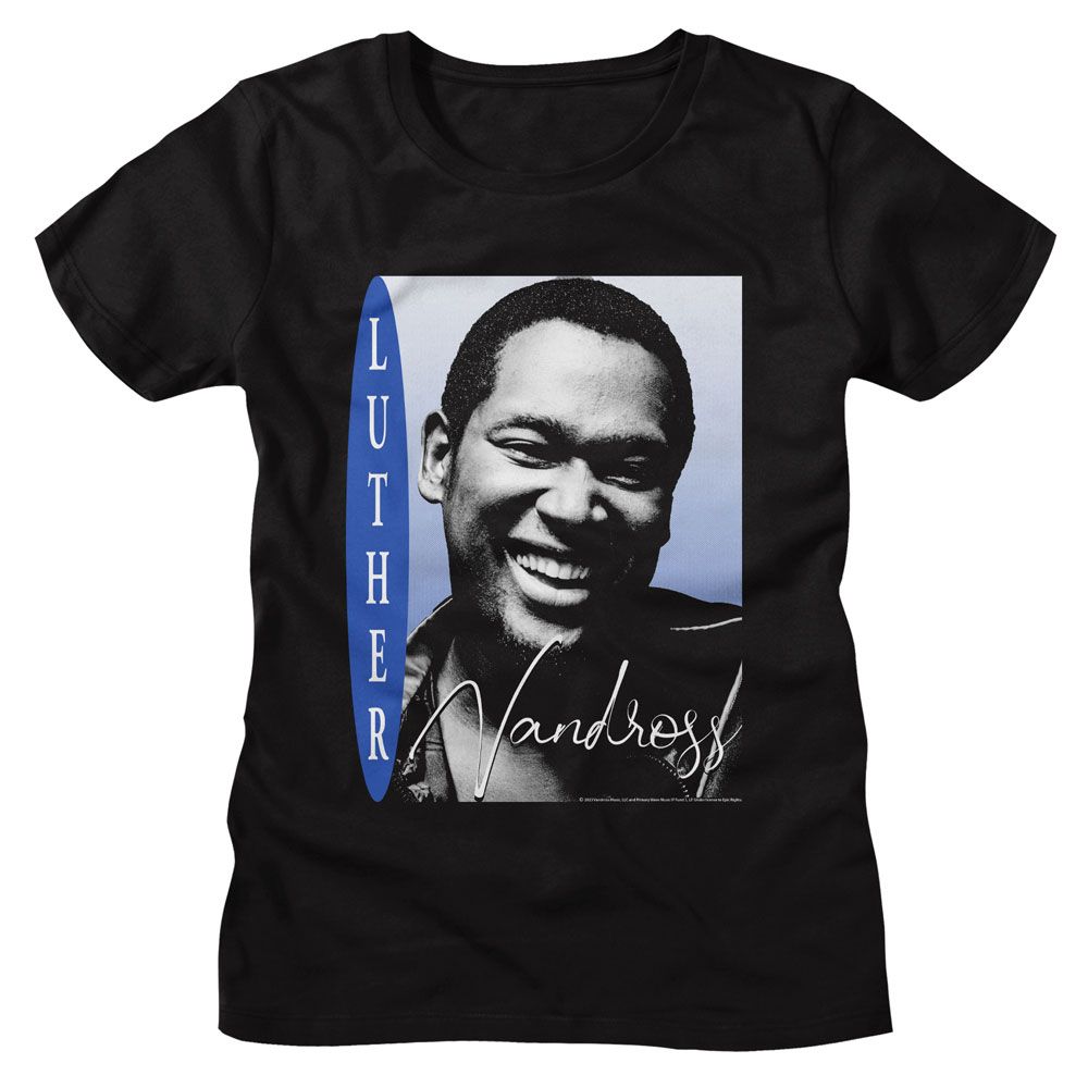 LUTHER VANDROSS - SMILING PHOTO LADIES SHIRT