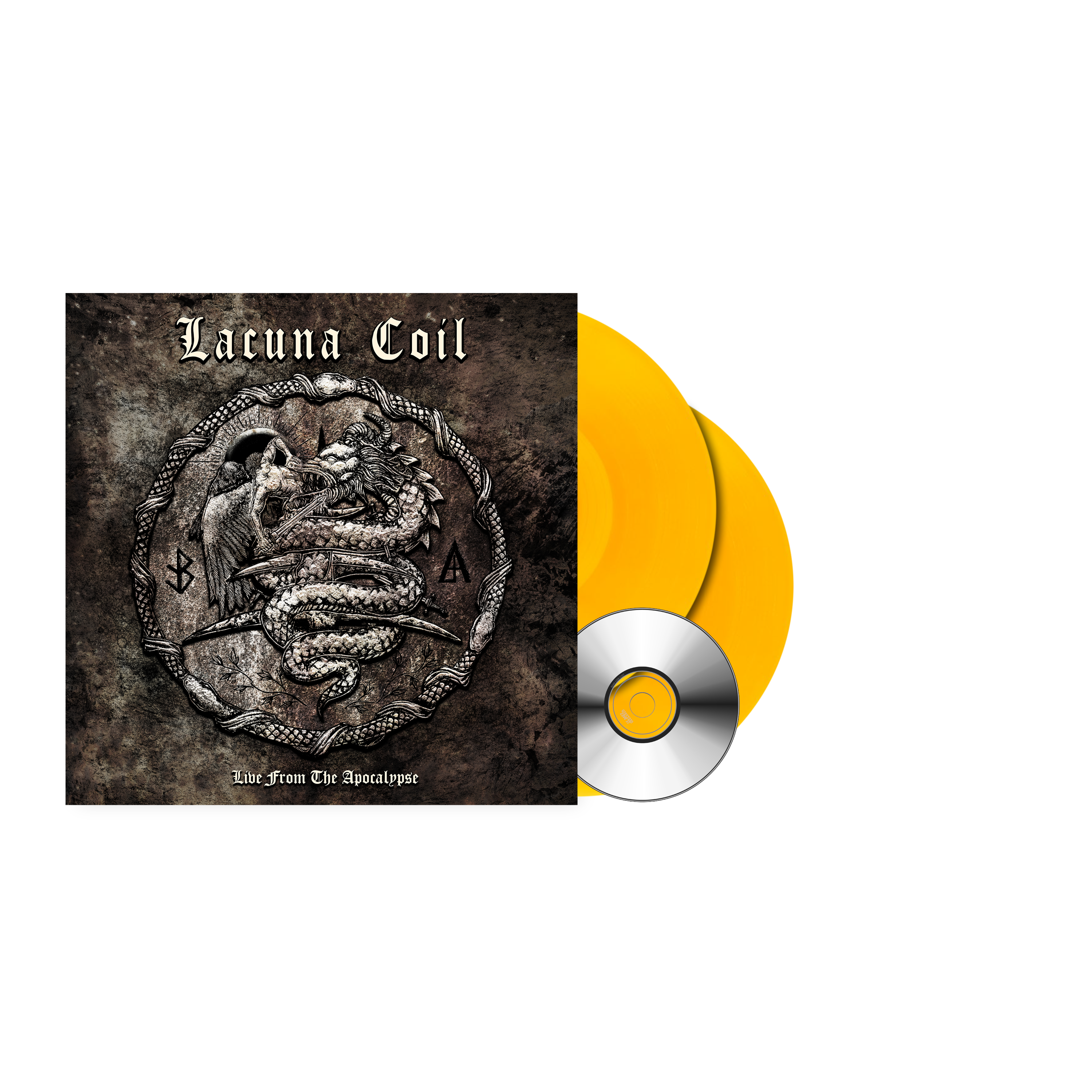 LACUNA COIL ‘LIVE FROM THE APOCALYPSE’ 2LP + DVD & BOOKLET - EXCLUSIVE - LTD. 300 TRANSPARENT ORANGE