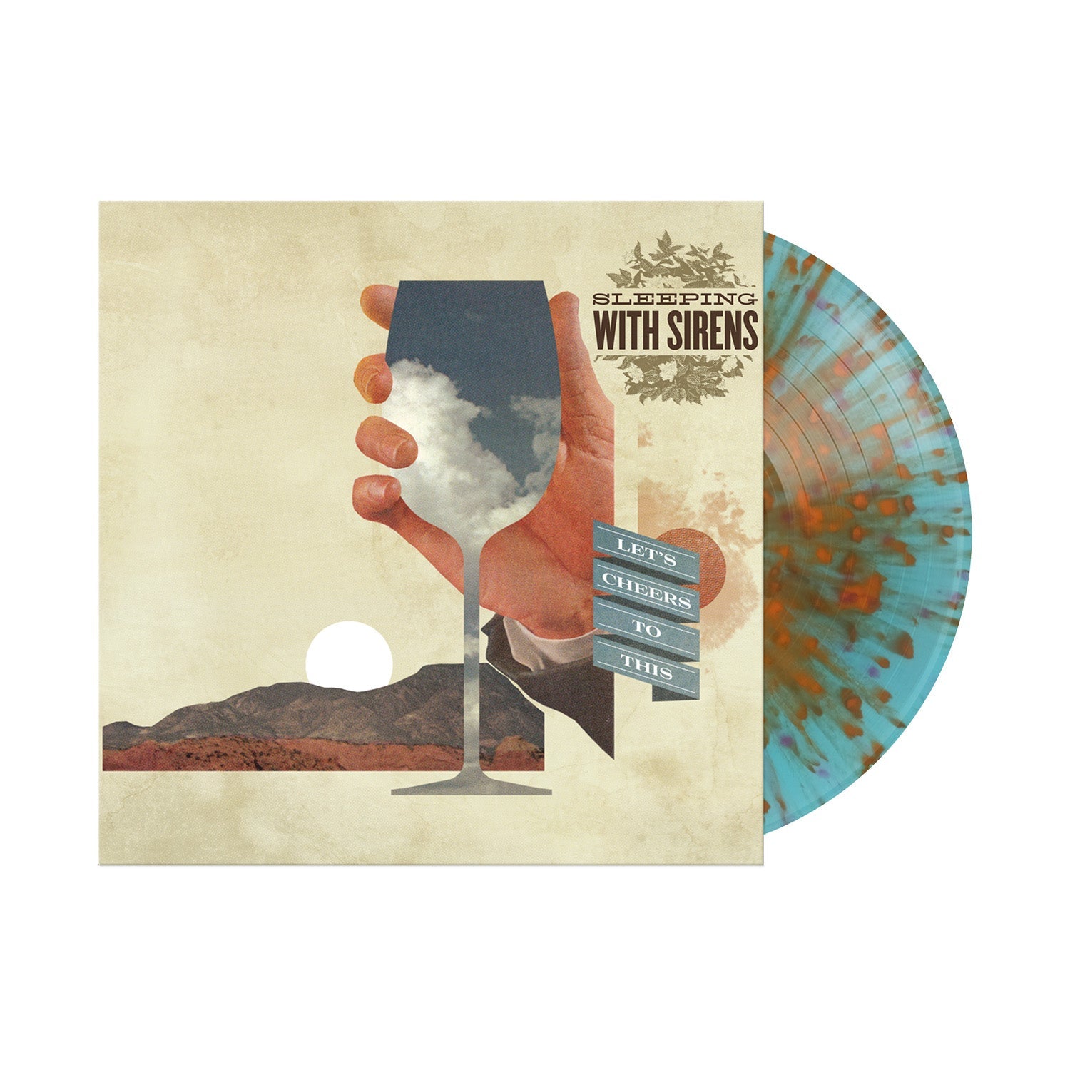 SLEEPING WITH SIRENS 'LET'S CHEER TO THIS' LP - BLUE/ORANGE/SPLATTER