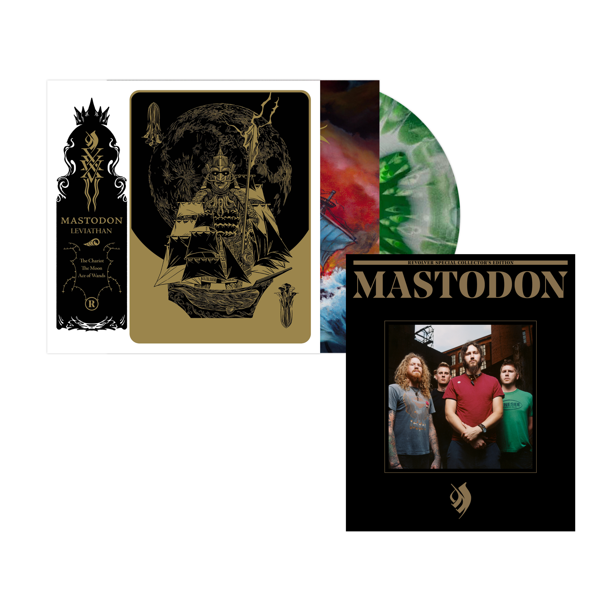 MASTODON ‘LEVIATHAN’ LP w/ SIGNED 12"x12" PAUL ROMANO PRINT & COLLECTORS EDITION MAGAZINE