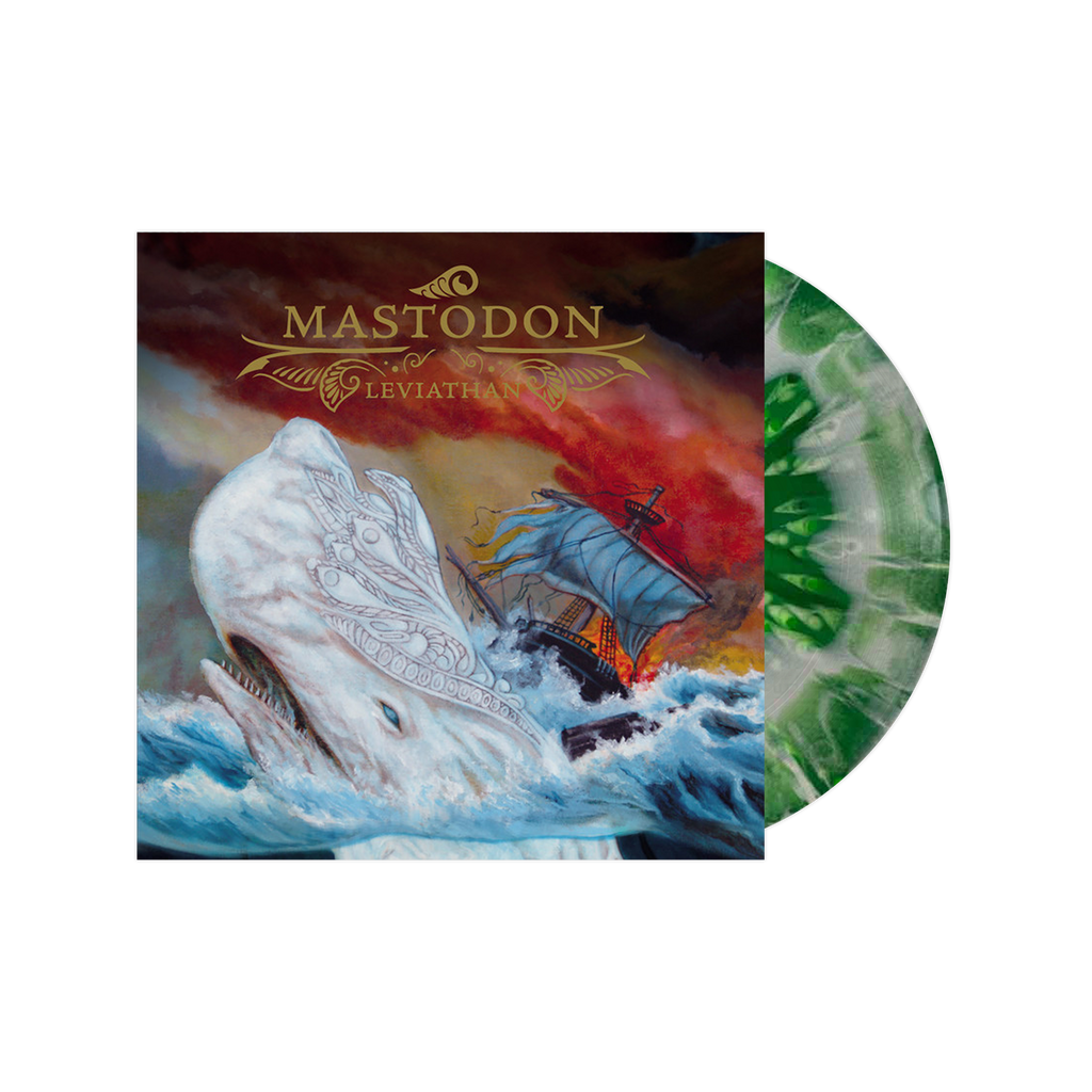 MASTODON 'LEVIATHAN' LP w/ SIGNED 12"x12" PAUL ROMANO PRINT & COLLECTORS EDITION MAGAZINE