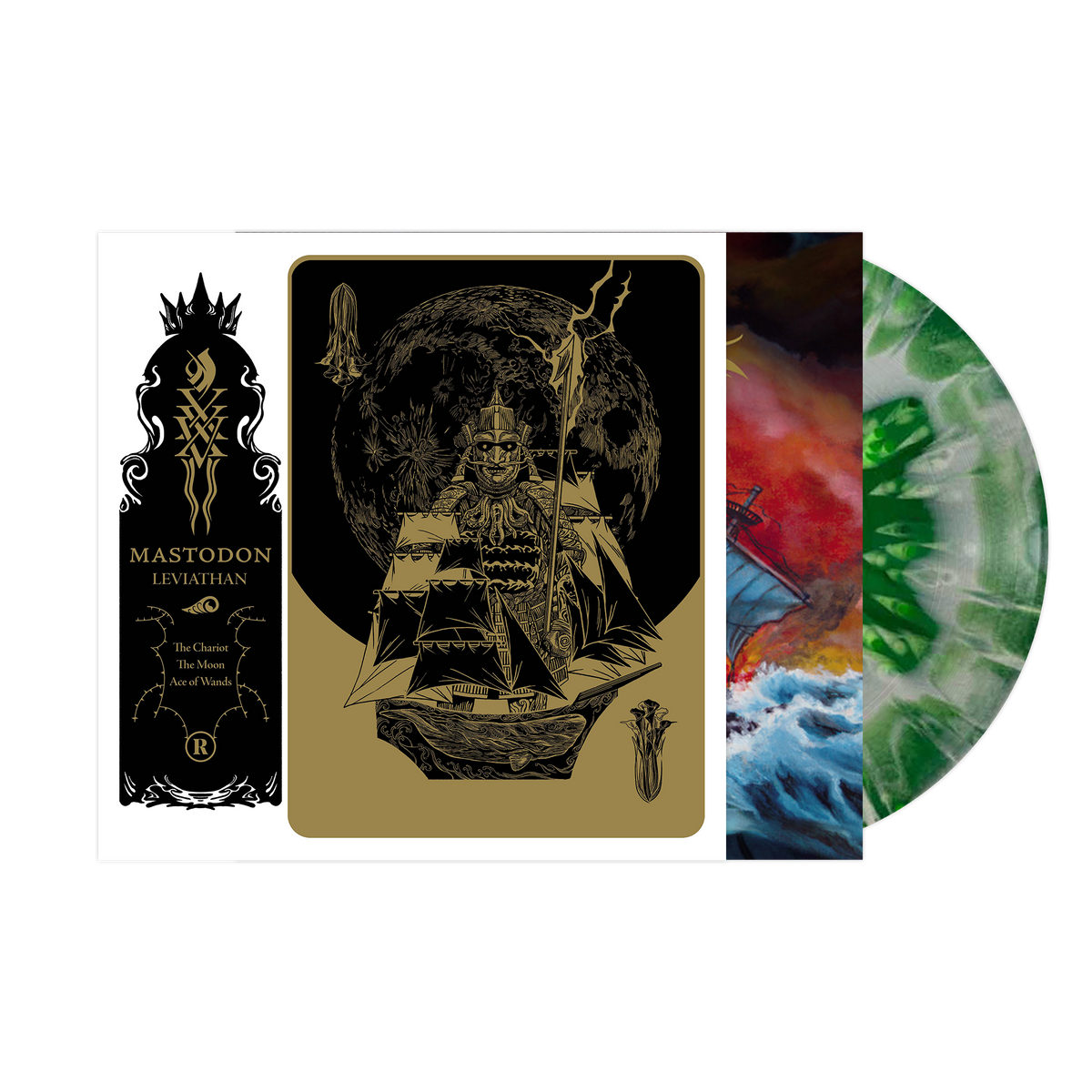 MASTODON 'LEVIATHAN' LP w/ SIGNED 12"x12" PAUL ROMANO PRINT & COLLECTORS EDITION MAGAZINE