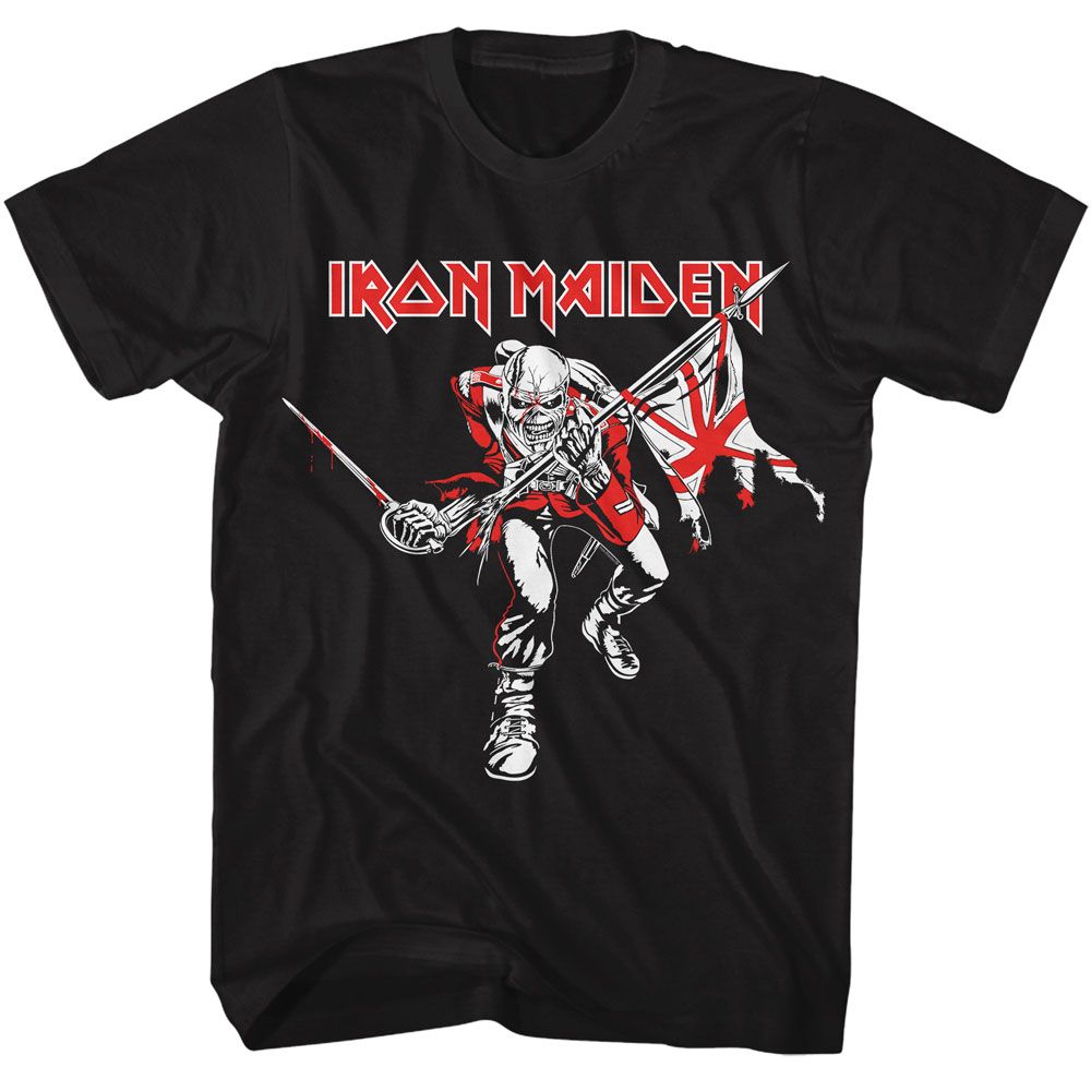 IRON MAIDEN - RED WHITE TROOPER SHIRT