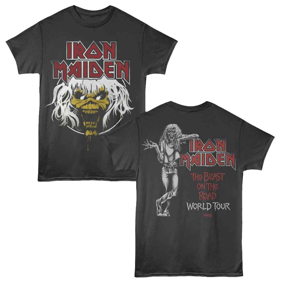 IRON MAIDEN - WORLD TOUR 1982 F B SHIRT