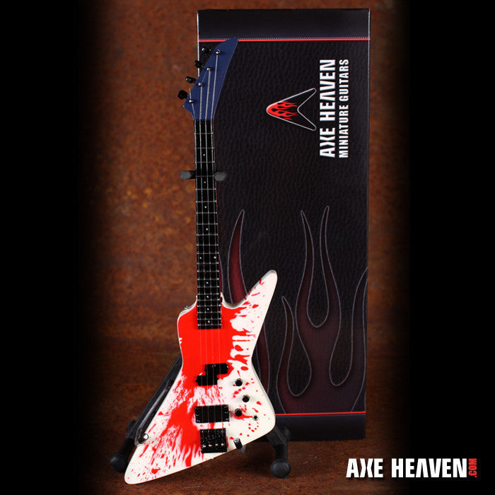 OFFICIALLY LICENSED MICHAEL ANTHONY BLOOD BASS MINI GUITAR REPLICA COLLECTIBLE