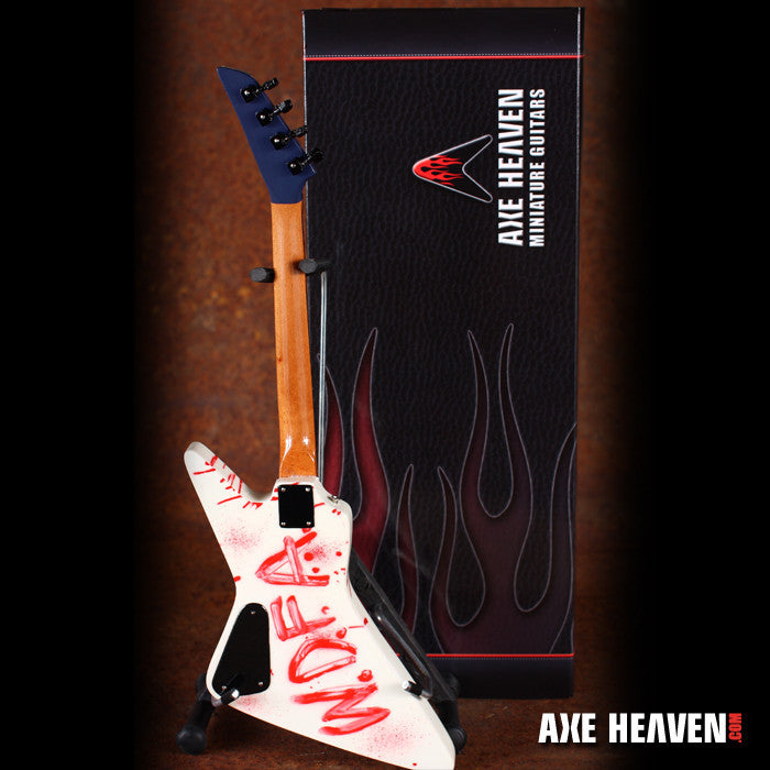 OFFICIALLY LICENSED MICHAEL ANTHONY BLOOD BASS MINI GUITAR REPLICA COLLECTIBLE
