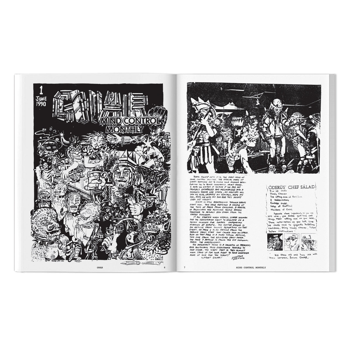 GWAR X BEYOND THE STREETS "MIND CONTROL MONTHLY" BOOK