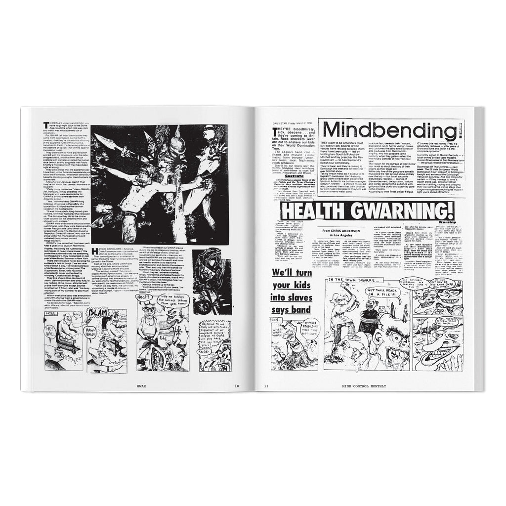 GWAR X BEYOND THE STREETS "MIND CONTROL MONTHLY" BOOK