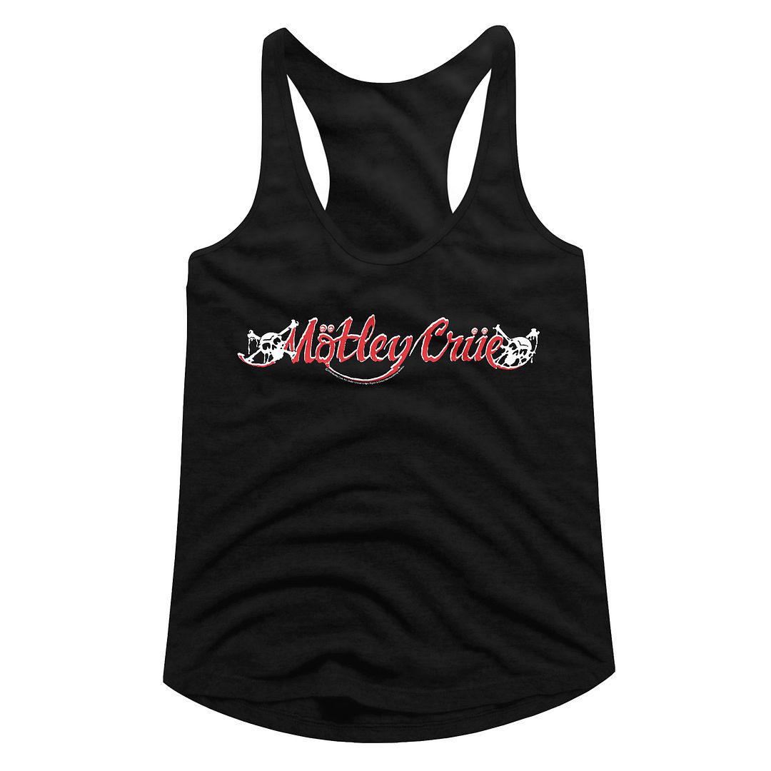 MOTLEY CRUE - RED AND WHITE LOGO LADIES SHIRT