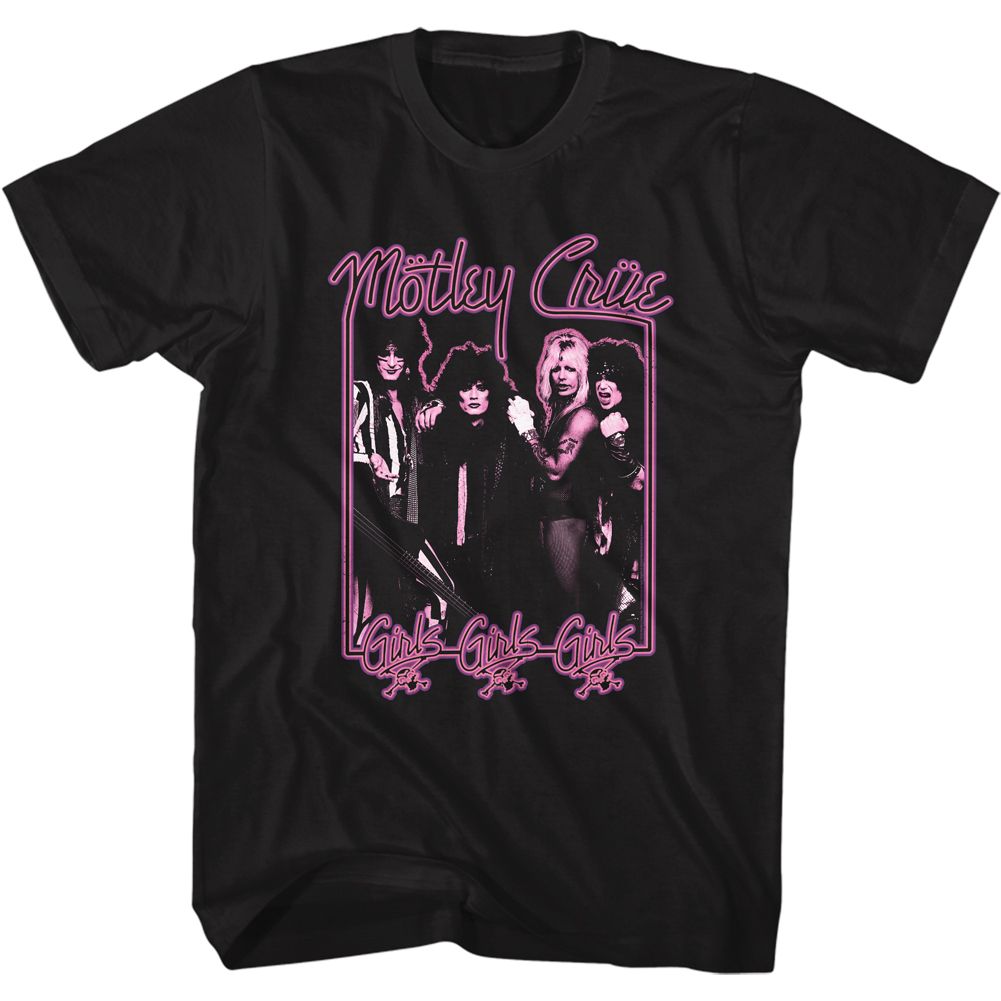 MOTLEY CRUE - GIRLS GIRLS GIRLS NEON SHIRT