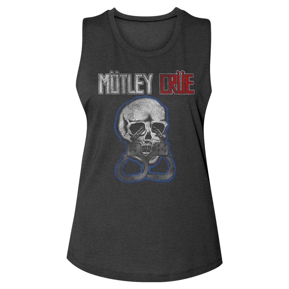 MOTLEY CRUE - SKULL AND CUFFS LADIES SHIRT