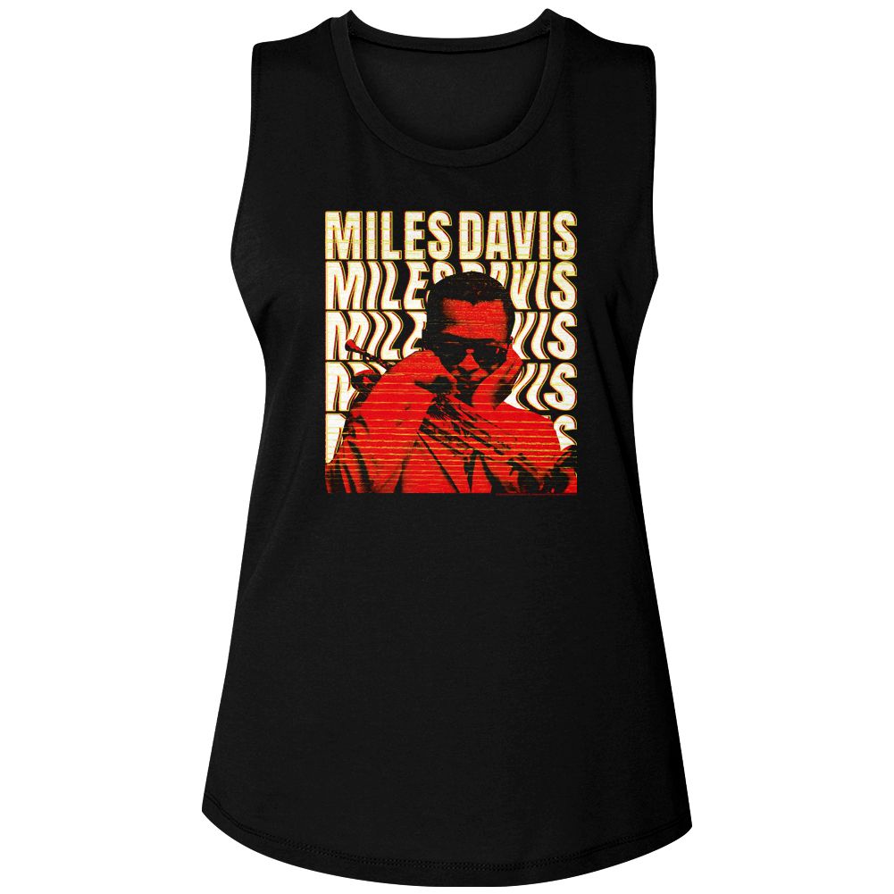 MILES DAVIS - WARPED TEXT LADIES SHIRT