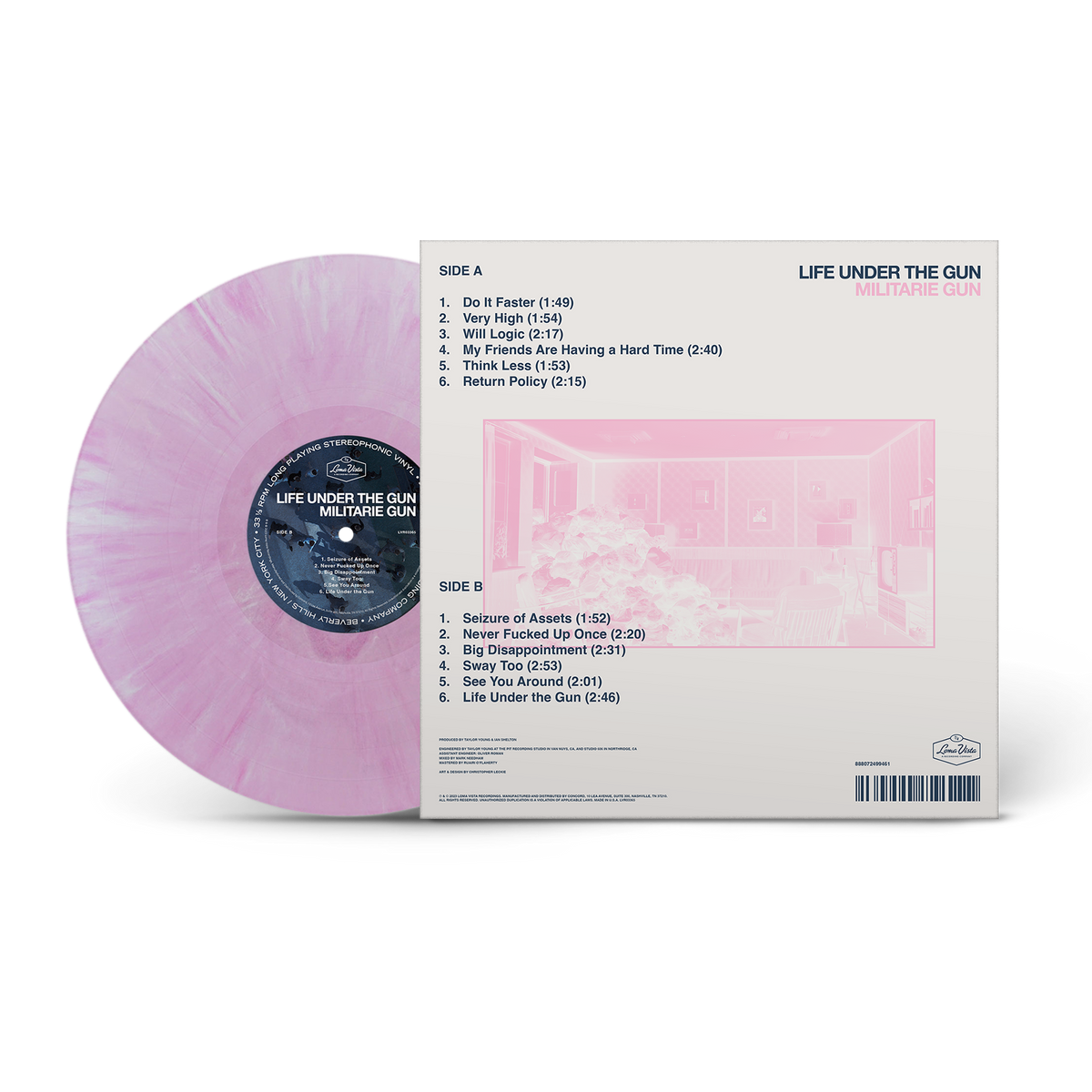 MILITARIE GUN ‘LIFE UNDER THE GUN’ LP - LTD. 500 - PINK MARBLE