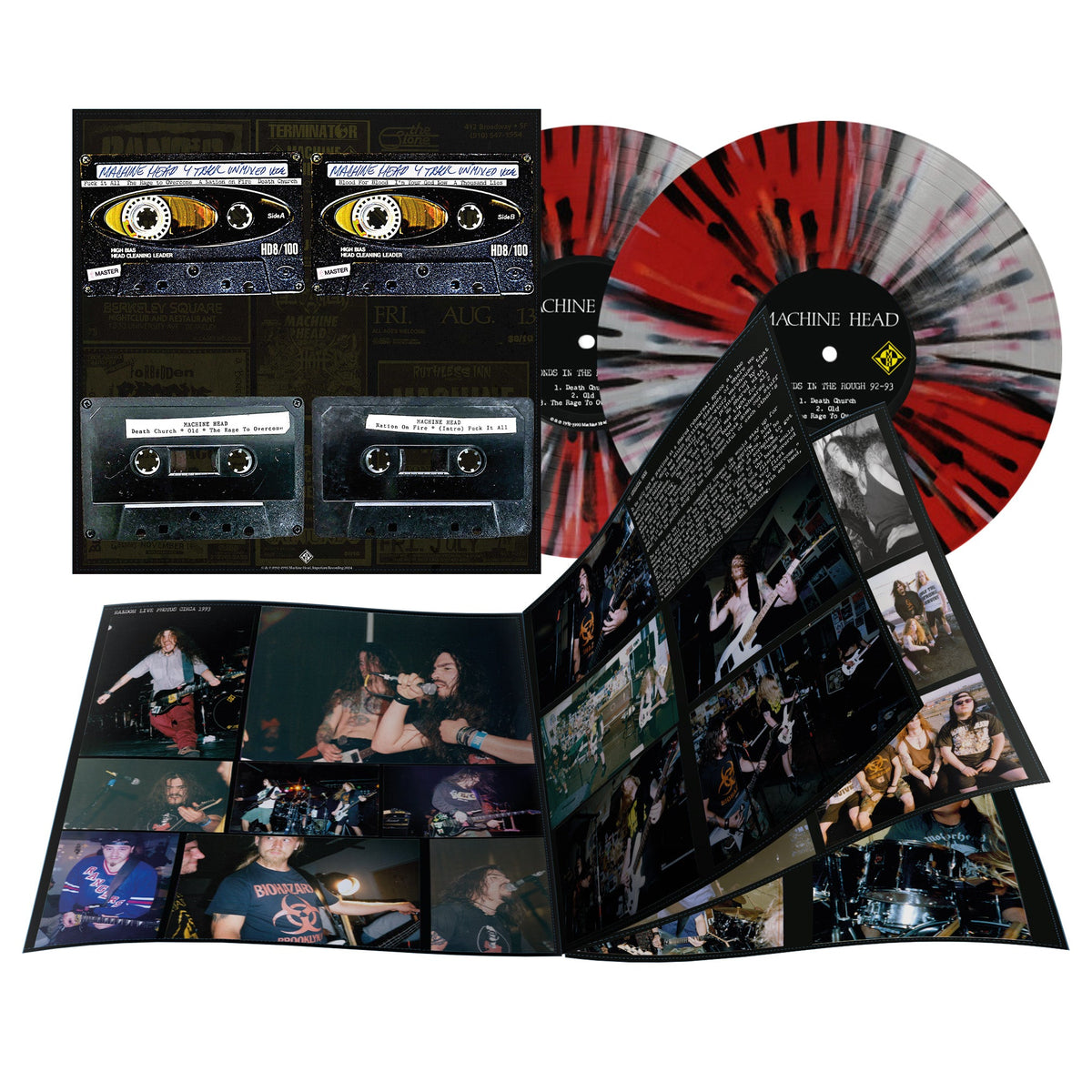 MACHINE HEAD 'DIAMONDS IN THE ROUGH '92-'93' 2LP - LTD. 250 - RED/GRAY/BLACK SPLATTER