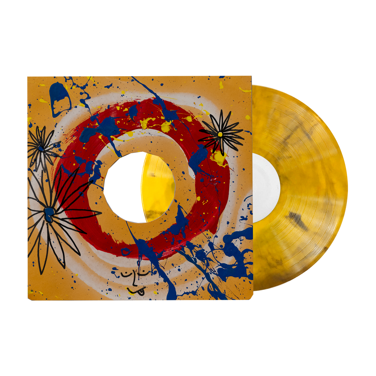 MY KID BROTHER 'MY KID BROTHER' 10" - OPAQUE YELLOW/SMOKY BLACK SWIRL