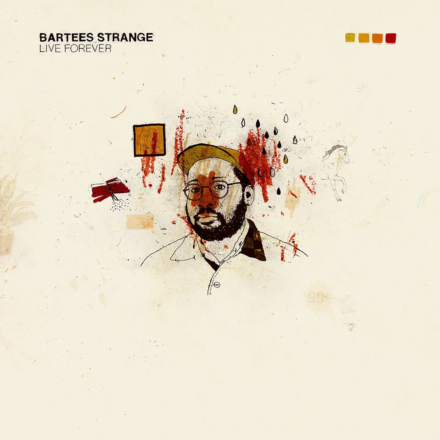 BARTEES STRANGE 'LIVE FOREVER' LP - BONE/BLACK SWIRL