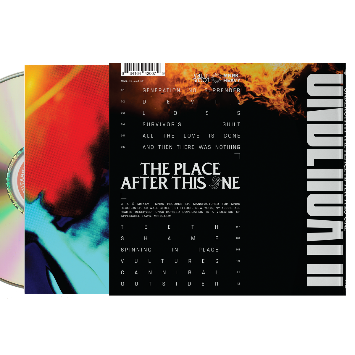 UNDEROATH 'THE PLACE AFTER THIS ONE' BOOKLET CD