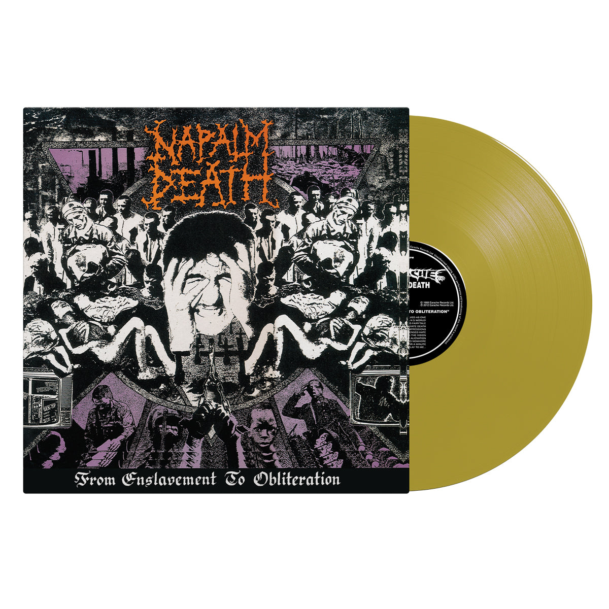 NAPALM DEATH ‘FROM ENSLAVEMENT TO OBLITERATION’ LP - EXCLUSIVE - LTD. 200 GOLD