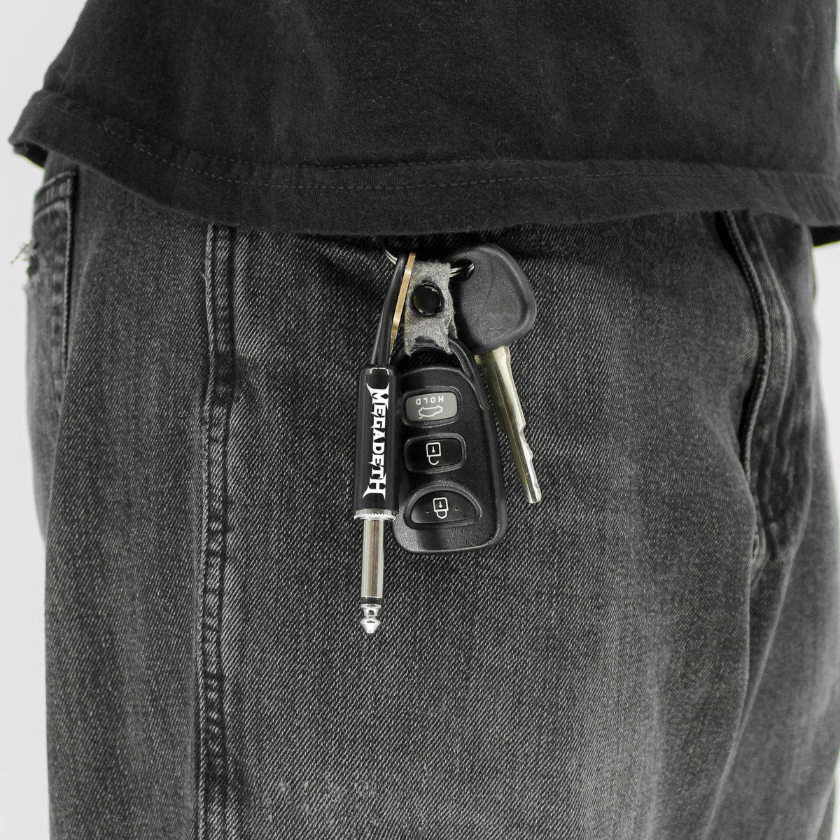 MEGADETH LOGO GUITAR PLUG KEYCHAIN