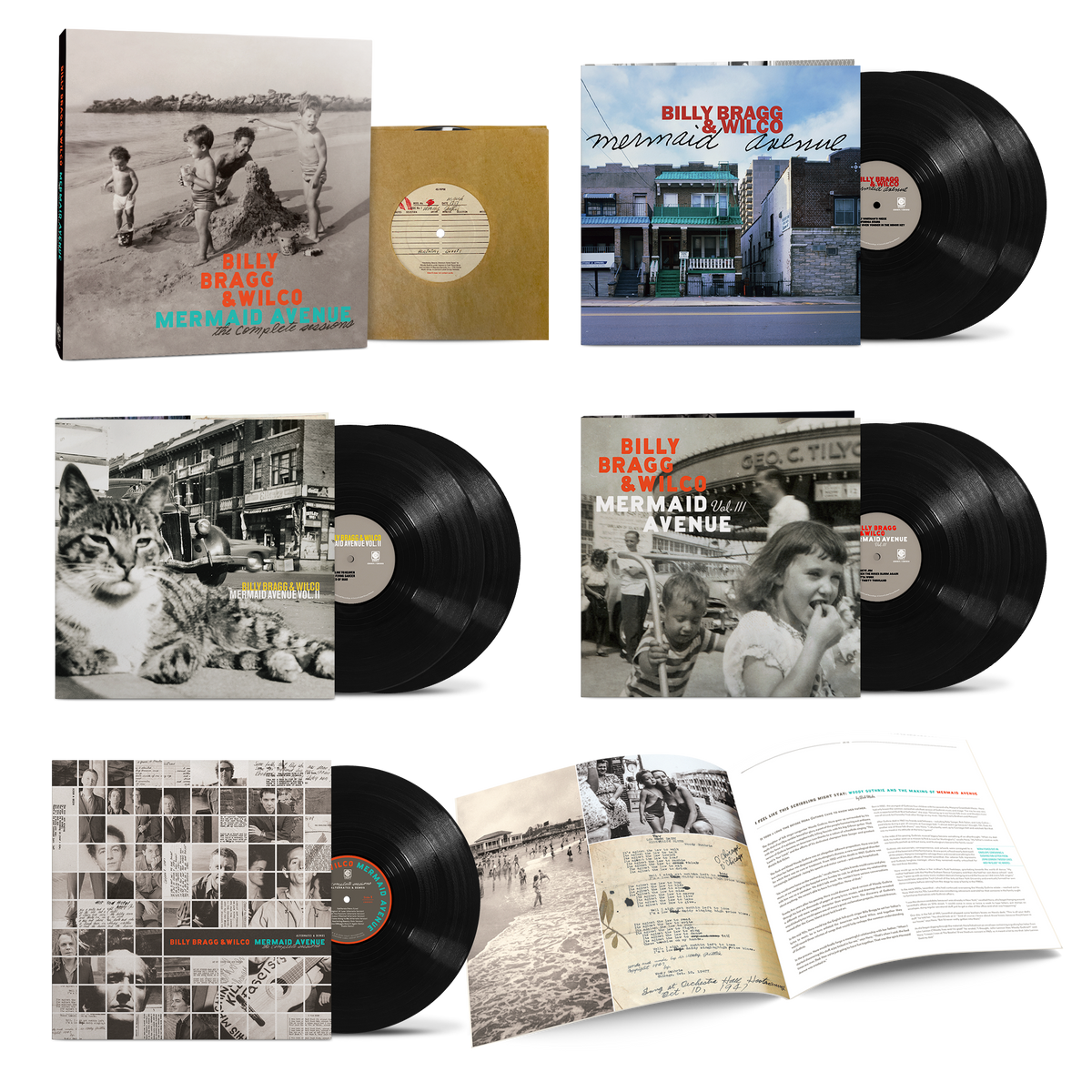 BILLY BRAGG & WILCO 'MERMAID AVENUE: THE COMPLETE SESSIONS' 7LP 7