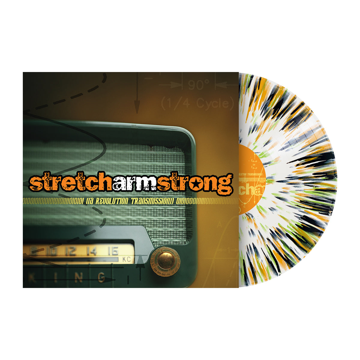 STRETCH ARM STRONG ‘A REVOLUTION TRANSMISSION’ LP - EXCLUSIVE - LTD. 300 - WHITE/ORANGE/GREEN/BLACK/SPLATTER