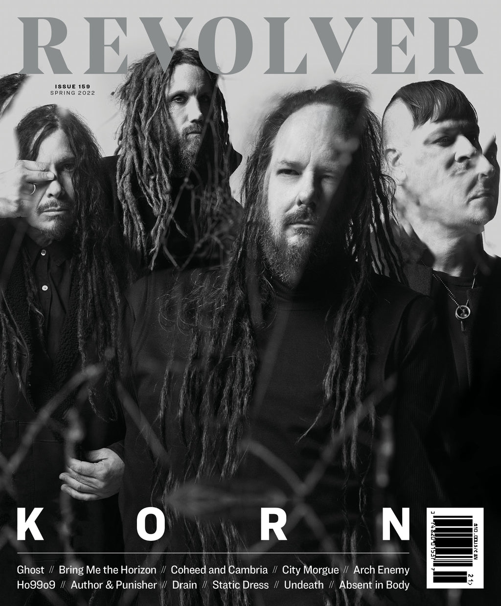 KORN 'REQUIEM' LP + REVOLVER SPRING 2022 ISSUE BUNDLE - LTD. - SILVER
