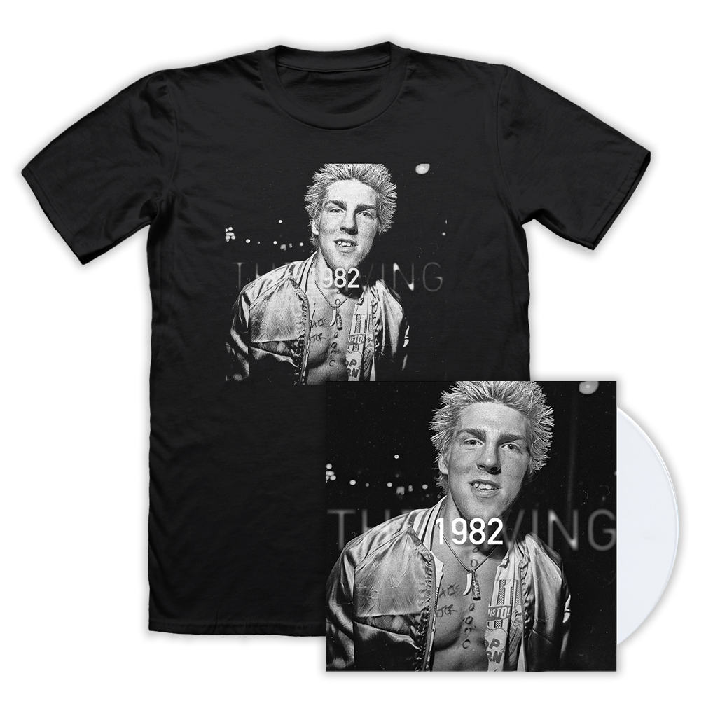 THE LIVING (DUFF MCKAGAN & GREG GILMORE) '1982' LP & EXCLUSIVE T-SHIRT BUNDLE - WHITE