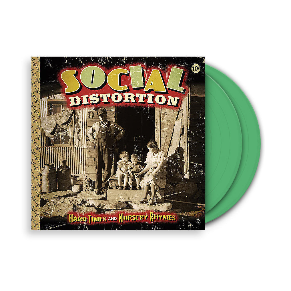 SOCIAL DISTORTION ‘HARD TIMES & NURSERY RHYMES’ 2LP - EXCLUSIVE - LTD. 300 - OPAQUE GREEN