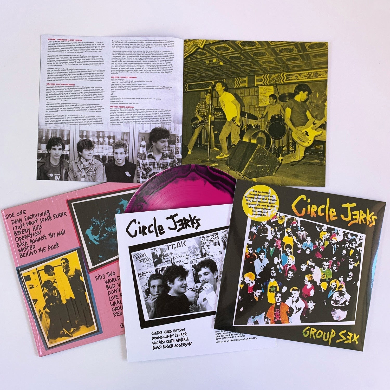 CIRCLE JERKS ‘GROUP SEX’ 40TH ANNIVERSARY EDITION LP - BLACK/PINK