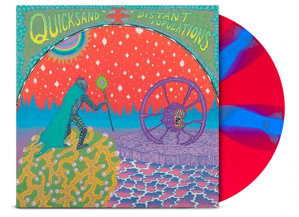 QUICKSAND ‘DISTANT POPULATIONS’ LP - EXCLUSIVE - LTD. 500 - HOT PINK/CYAN BLUE/PINWHEEL