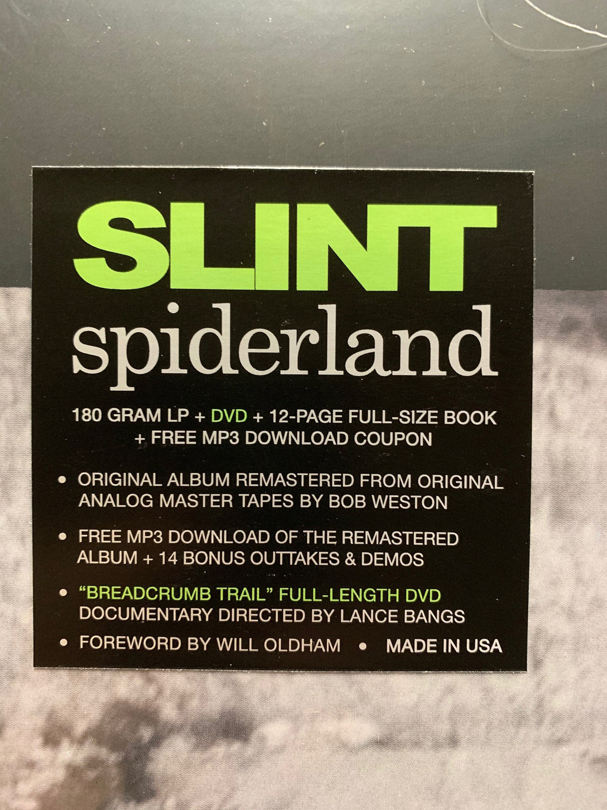 Slint SLINT 'SPIDERLAND' LP + BOOK & DVD – Veeps Inc