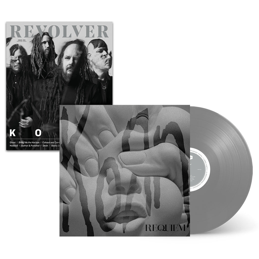 KORN 'REQUIEM' LP + REVOLVER SPRING 2022 ISSUE BUNDLE - LTD. - SILVER