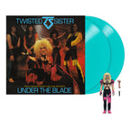 TWISTED SISTER ‘UNDER THE BLADE’ 40TH ANNIVERSARY 2LP LTD. - TURQUOISE + DEE SNIDER REACTION FIGURE BUNDLE