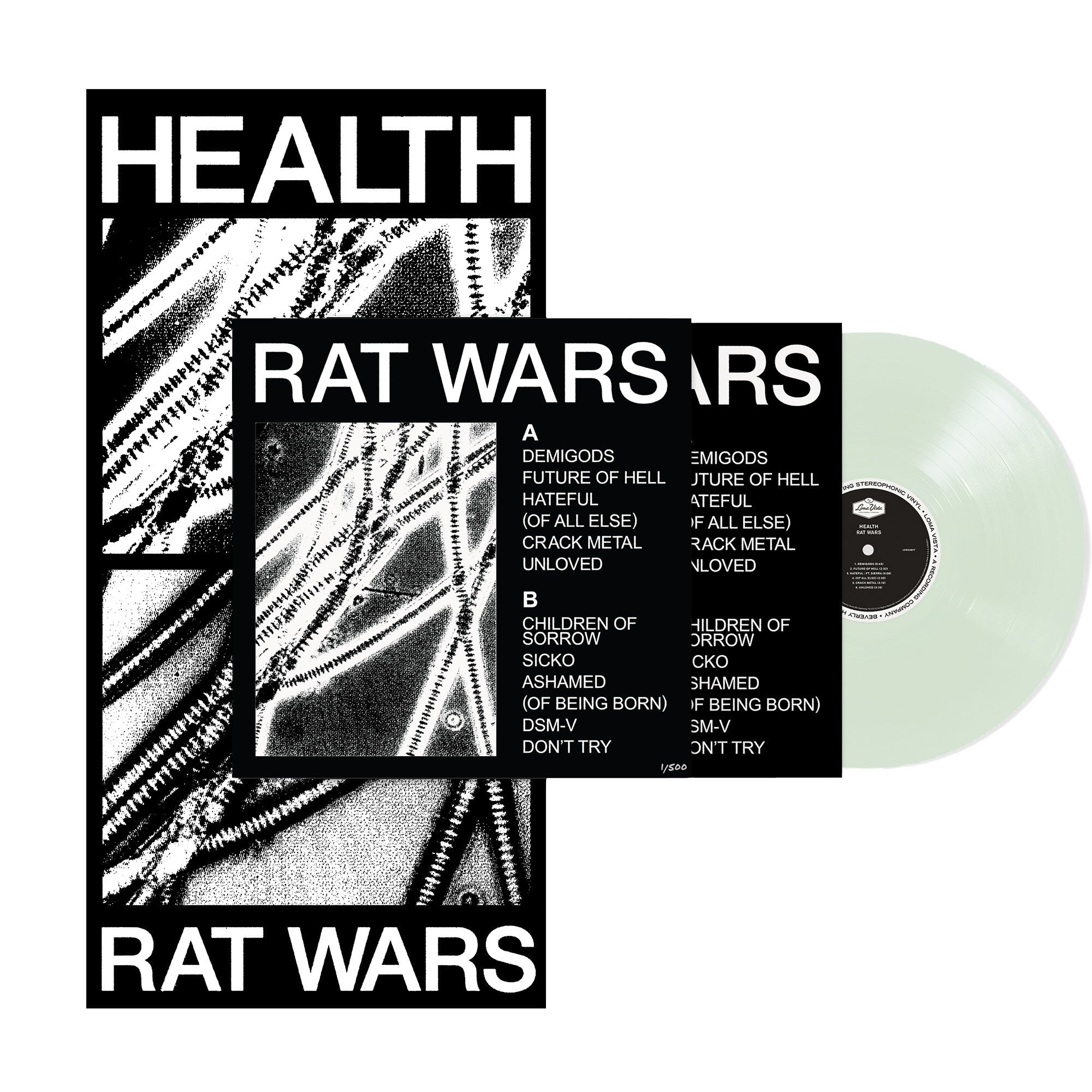 HEALTH ‘RAT WARS’ LP - EXCLUSIVE - LTD. 500 - COKE BOTTLE CLEAR