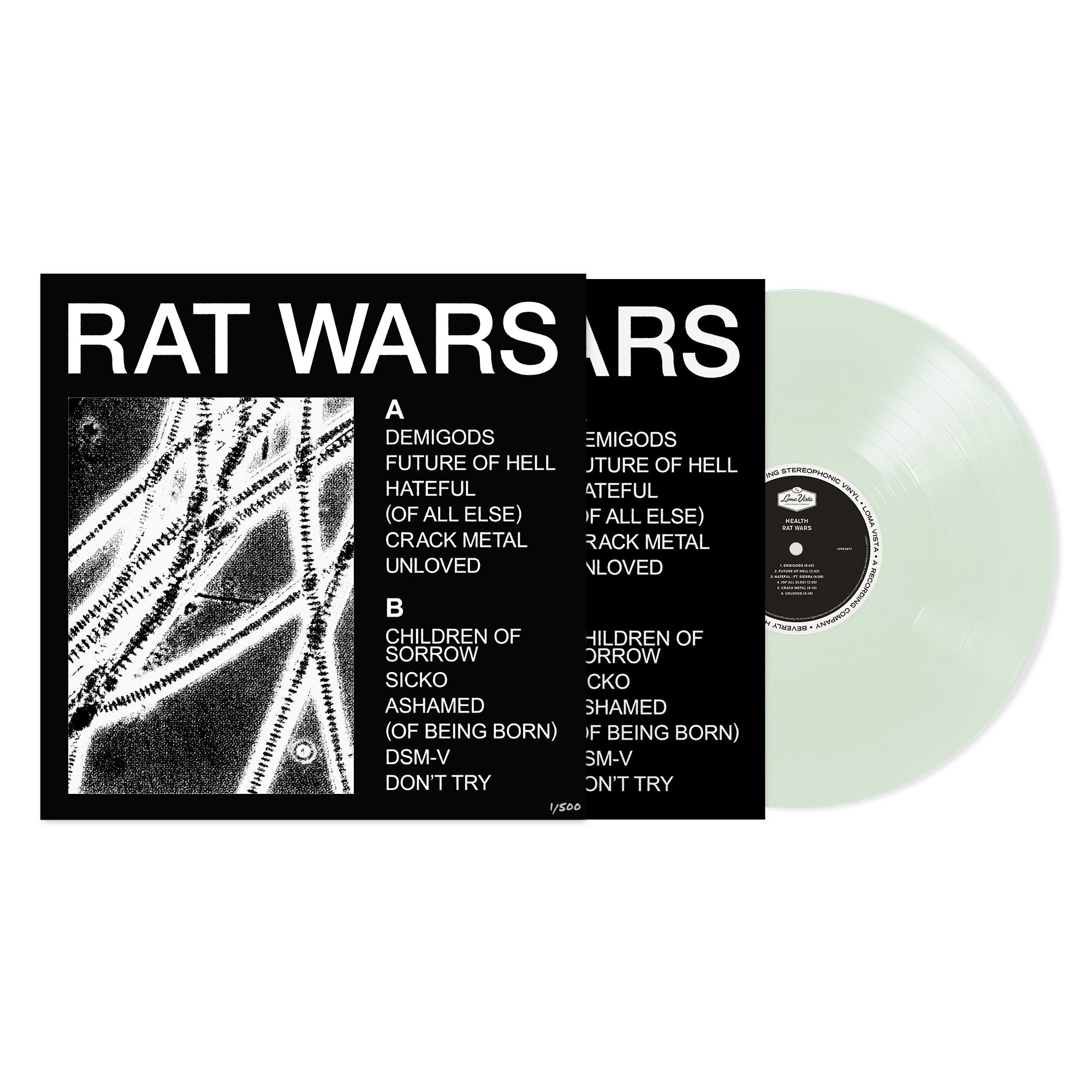 HEALTH ‘RAT WARS’ LP - EXCLUSIVE - LTD. 500 - COKE BOTTLE CLEAR