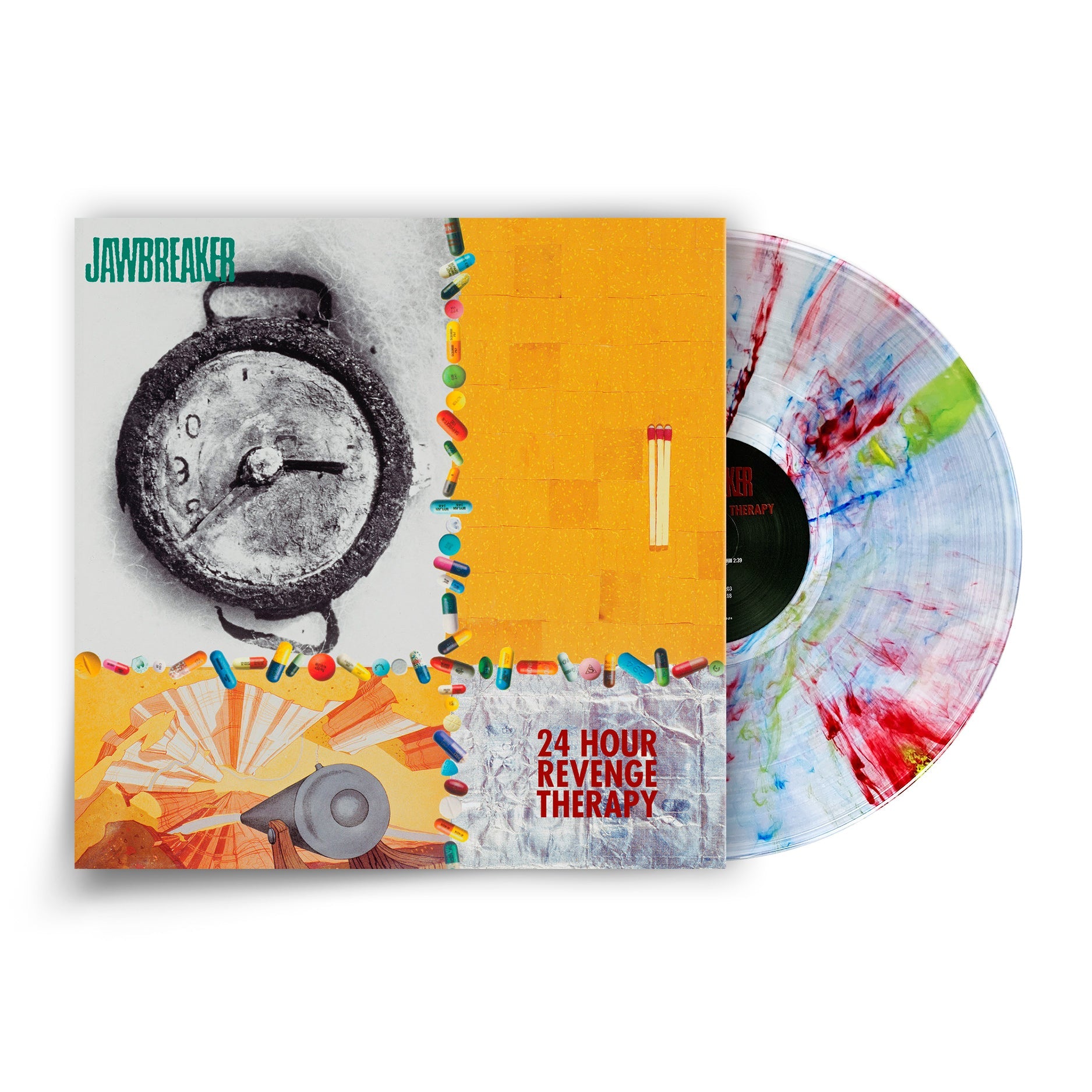JAWBREAKER ‘24 HOUR REVENGE THERAPY’ LP - LTD. 500 - YELLOW/BLUE/RED SWIRL