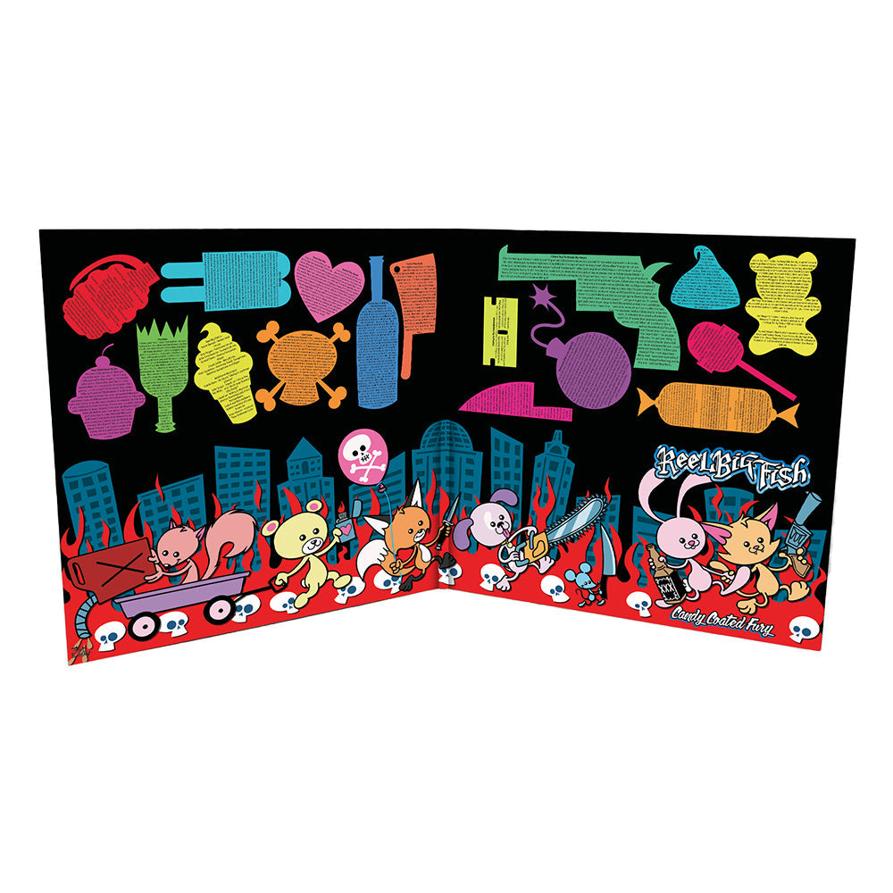 REEL BIG FISH 'CANDY COATED FURY' 2LP - EXCLUSIVE - LTD. 200 - RED/GREY/SWIRL/SPLATTER