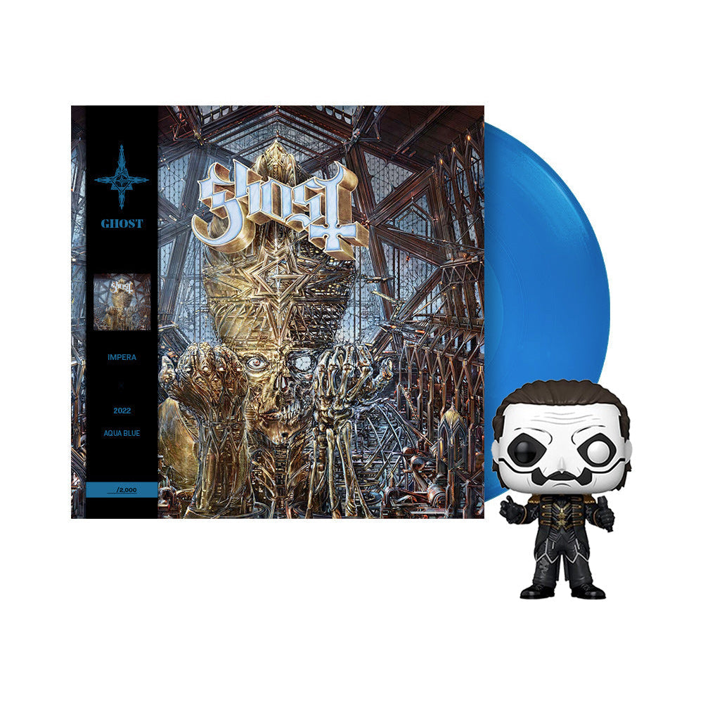 GHOST 'IMPERA' LP - BLUE + PAPA EMERITUS IV FUNKO POP! ROCKS FIGURE
