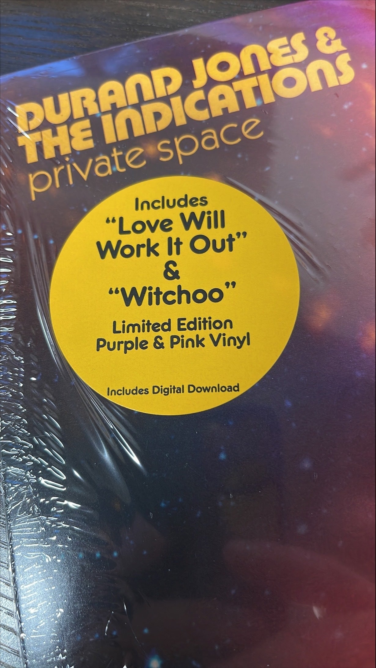 DURAND JONES & THE INDICATIONS 'PRIVATE SPACE' LP - EXCLUSIVE - LTD. 300 - PURPLE/PINK