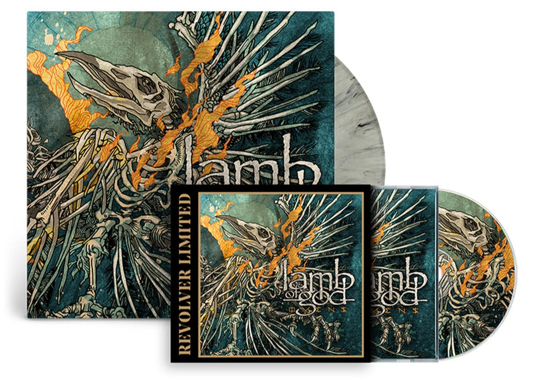 LAMB OF GOD 'OMENS' LP + CD BUNDLE - EXCLUSIVE - LTD. 250 - SILVER GRAY MARBLE/PICTURE DISC